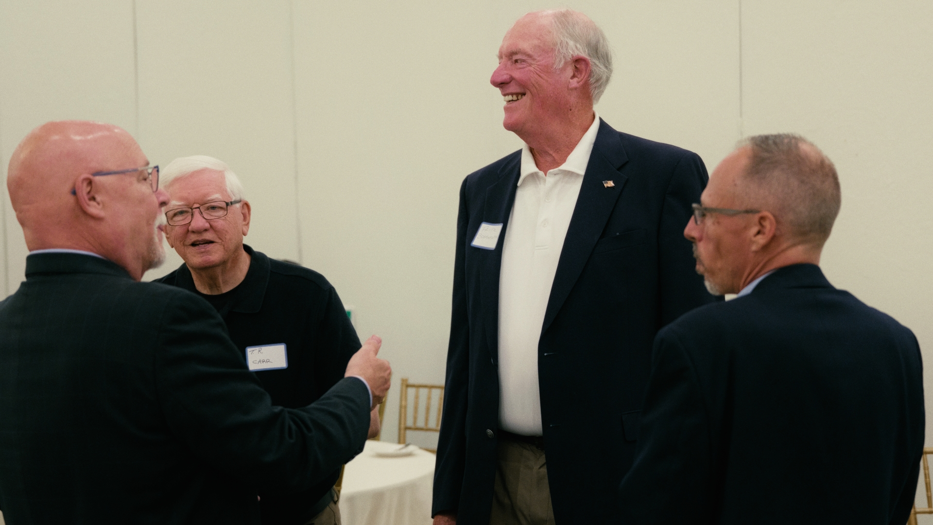 Campaign supporters in conversation